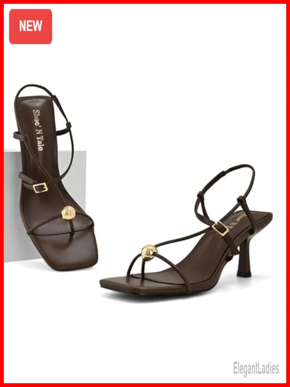 Kitten Heel Sandals Square Open Toe Strappy Ankle Strap Flip Flop Dress Party